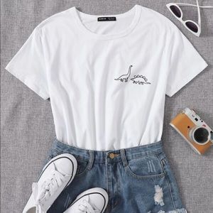 SHEIN XL white dinosaur 🦕 top